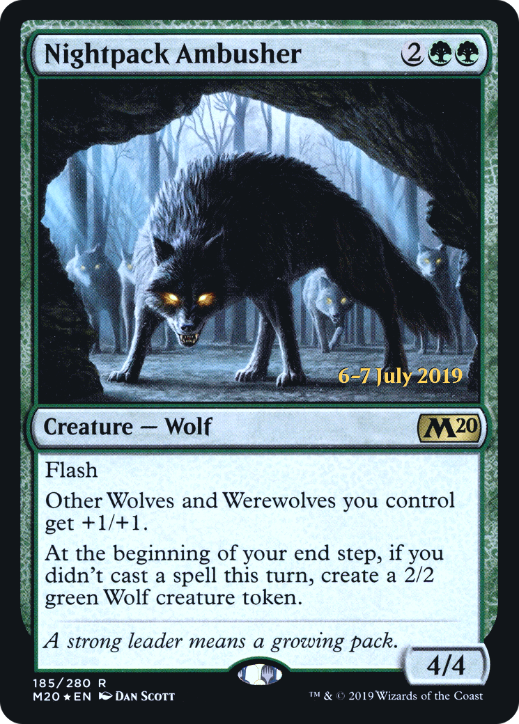 Nightpack Ambusher (PRE-185S) - Core Set 2020 Promos Foil