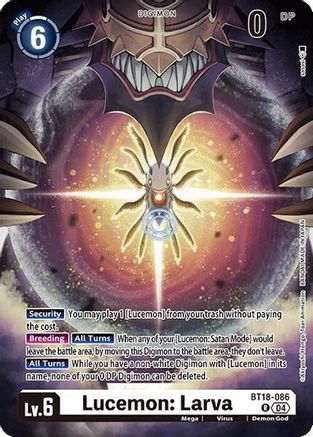 Lucemon: Larva (BT18-086) - Release Special Booster 2.0 Foil