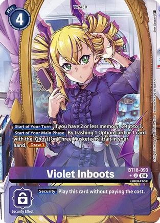 Violet Inboots - BT18-093 (Alternate Art) (BT18-093) - Release Special Booster 2.0 Foil