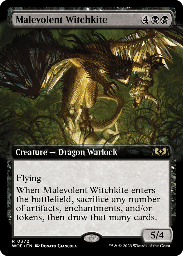 Malevolent Witchkite (WOE-372) - Wilds of Eldraine: (Extended Art)