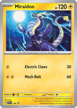 Miraidon 148  - Holofoil SV Scarlet & Violet Promo Cards - Promo