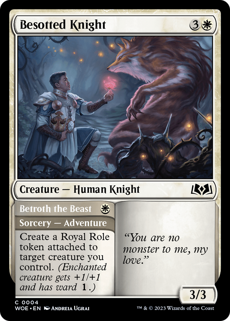 Besotted Knight // Betroth the Beast (WOE-004) - Wilds of Eldraine Foil