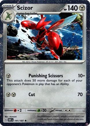 Scizor 141/197  - Holofoil Miscellaneous Cards & Products - Promo