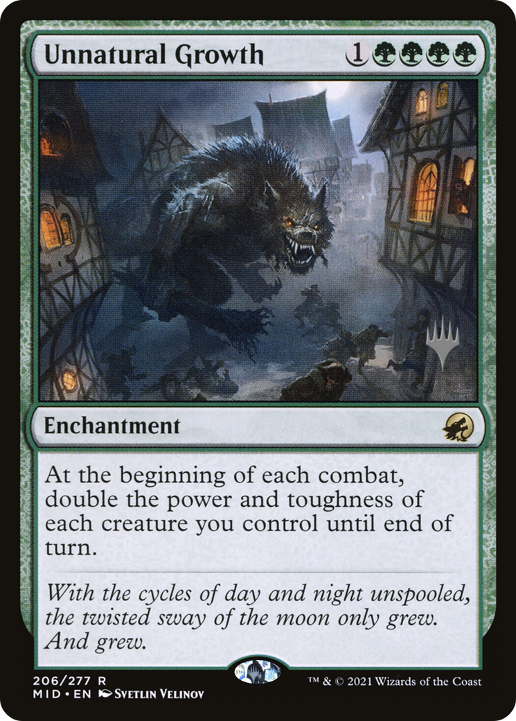 Unnatural Growth (PPMID-206P) - Innistrad: Midnight Hunt Promos Foil