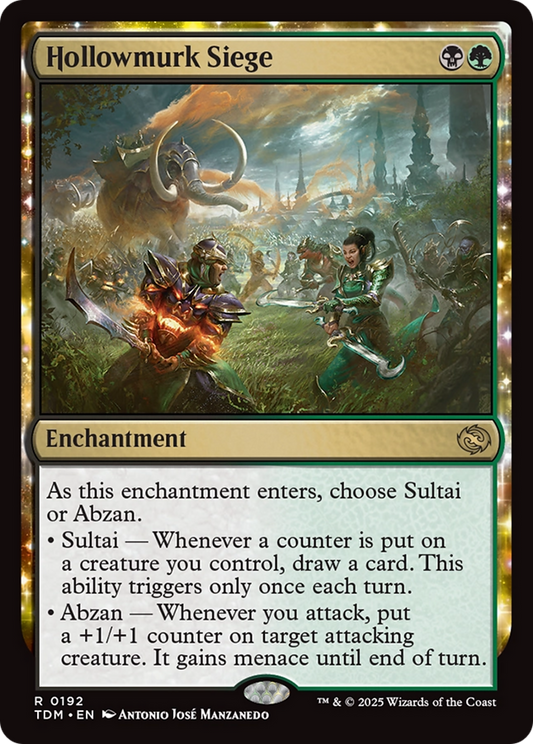 Hollowmurk Siege (TDM-192) - Tarkir: Dragonstorm: (enchantment) Foil