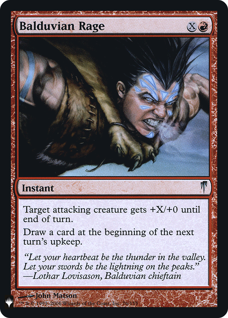 Balduvian Rage (LIST-076) - The List Foil