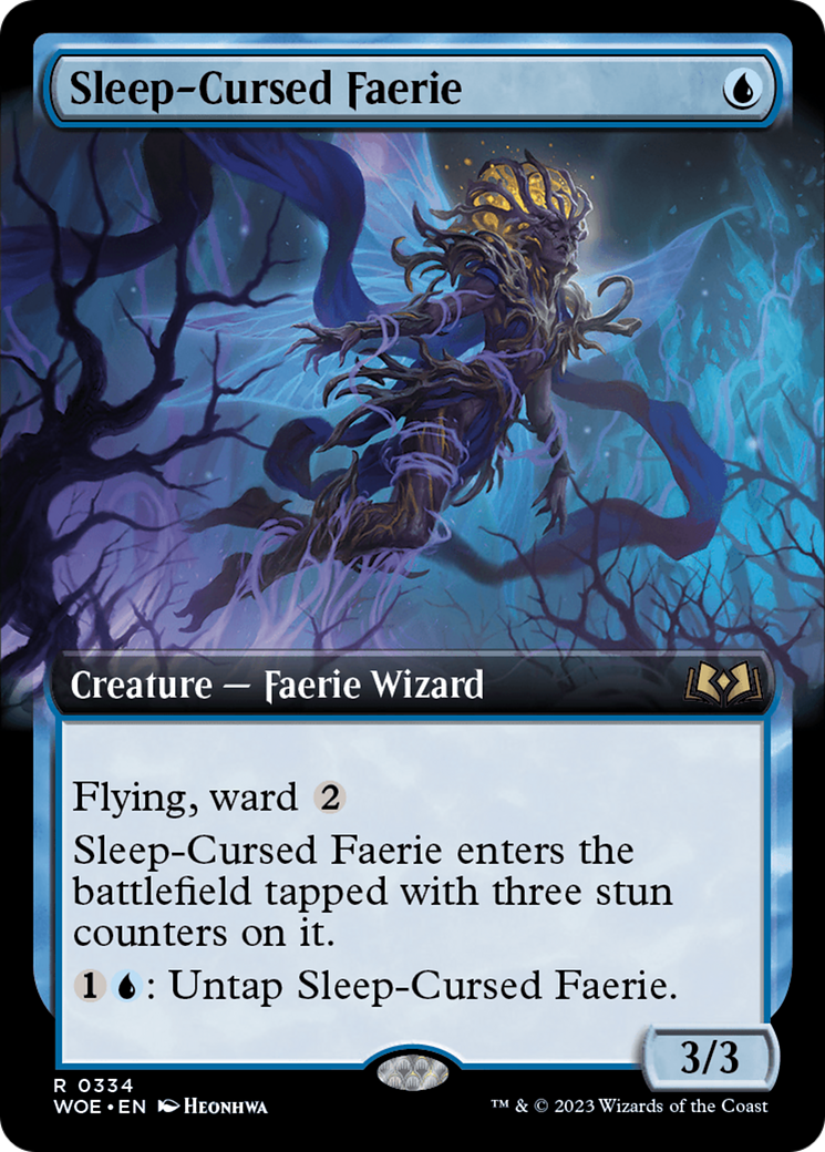 Sleep-Cursed Faerie (WOE-334) - Wilds of Eldraine: (Extended Art) Foil