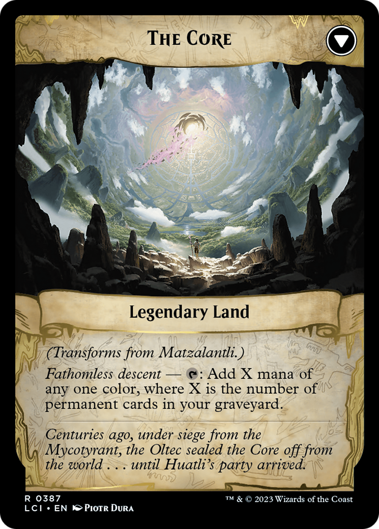 Matzalantli, the Great Door // The Core (LCI-387) - The Lost Caverns of Ixalan: (Extended Art) Foil