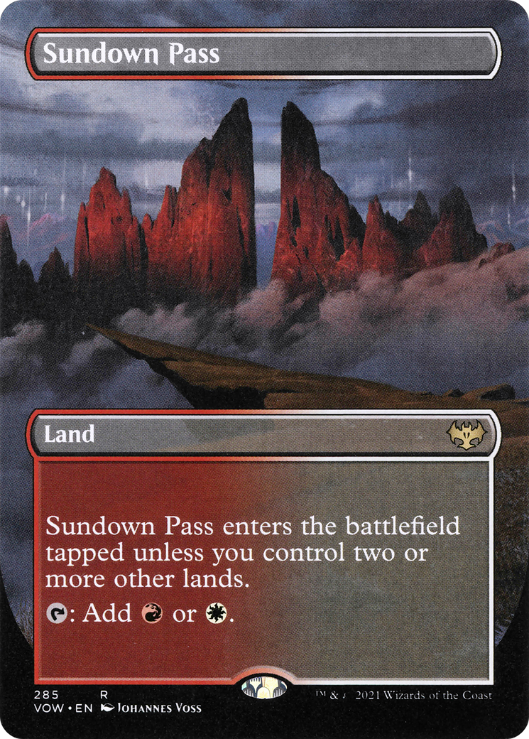 Sundown Pass (VOW-285) - Innistrad: Crimson Vow (Borderless) Foil