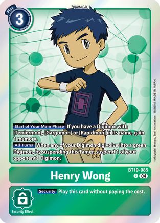 Henry Wong (BT19-085) - Release Special Booster 2.5 Foil