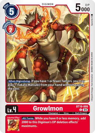 Growlmon (BT19-009) - Release Special Booster 2.5