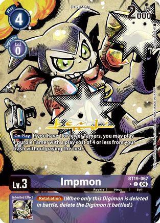 Impmon - BT19-067 (Alternate Art) (BT19-067) - Release Special Booster 2.5 Foil