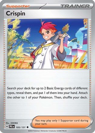 Crispin 105/131  - Reverse Holofoil SV Prismatic Evolutions - Uncommon