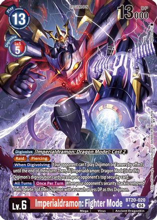 Imperialdramon: Fighter Mode (Alternate Art) (BT20-020) - Release Special Booster 2.5 Foil