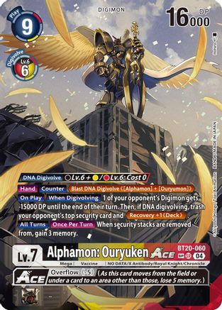 Alphamon: Ouryuken ACE (Textured) (BT20-060) - Release Special Booster 2.5 Foil