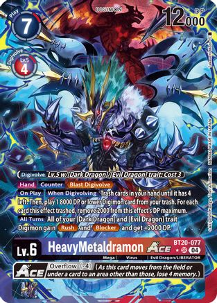 HeavyMetaldramon ACE (Alternate Art) (BT20-077) - Release Special Booster 2.5 Foil