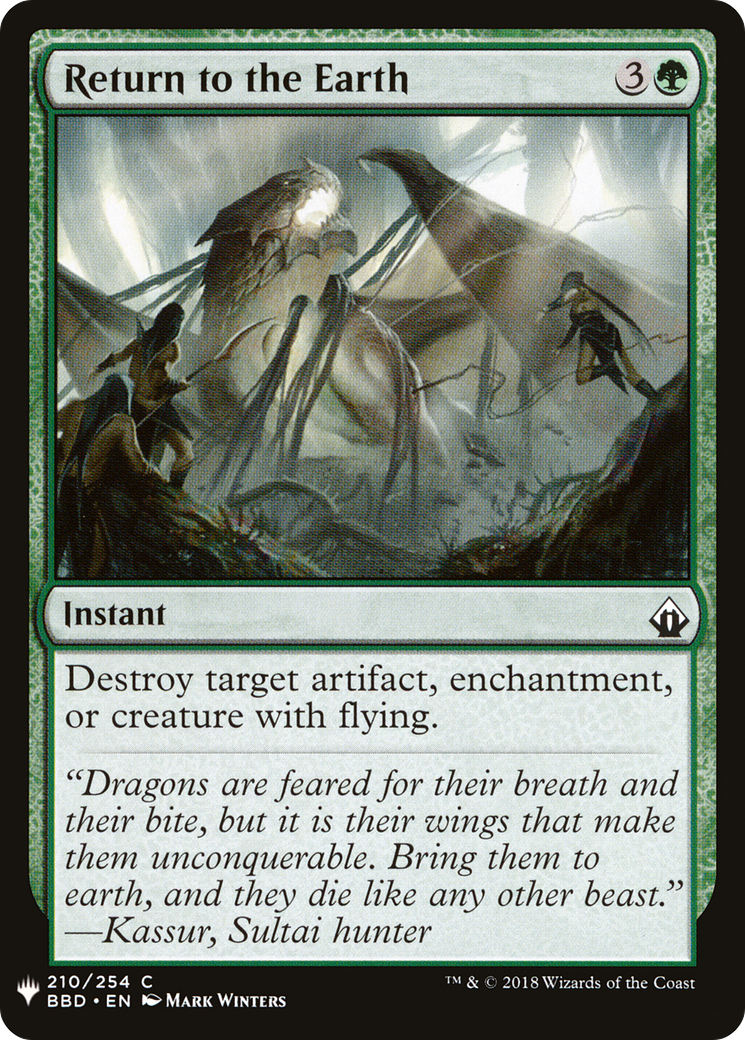 Return to the Earth (LIST-210) - The List