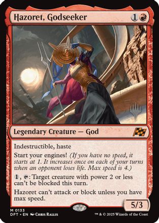 Hazoret, Godseeker (PPDFT-133) - Promo Pack: Aetherdrift Foil
