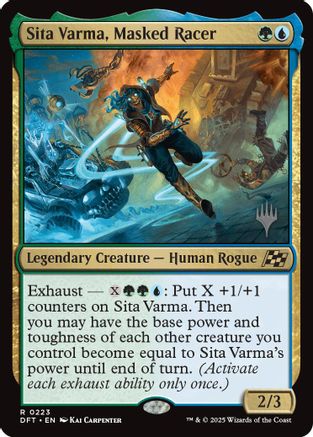 Sita Varma, Masked Racer (PPDFT-223) - Promo Pack: Aetherdrift Foil