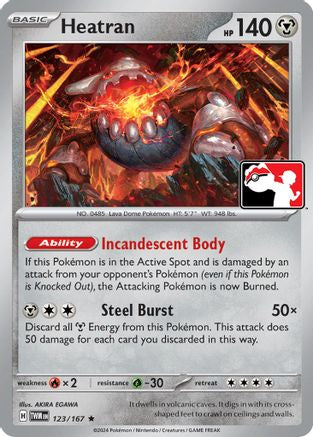 Heatran 123  - Holofoil Prize Pack Series Cards - Rare
