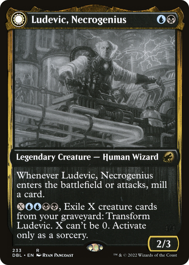 Ludevic, Necrogenius (DBL-233) - Innistrad: Double Feature: (Double Faced Transform) Foil