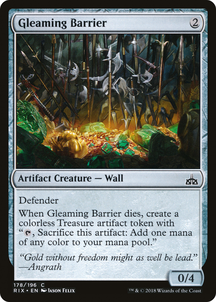 Gleaming Barrier (RIX-178) - Rivals of Ixalan