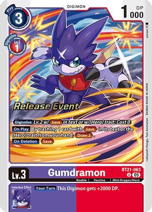 Gumdramon (BT21-063) - World Convergence Release Event Cards Foil