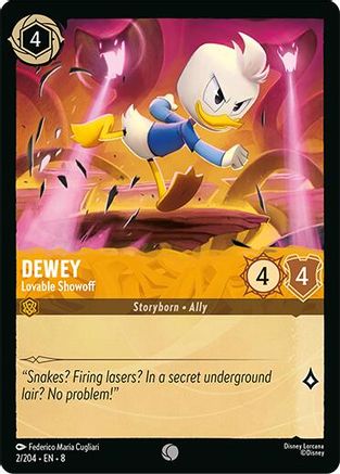 Dewey - Lovable Showoff (2/204) - Reign of Jafar Cold Foil