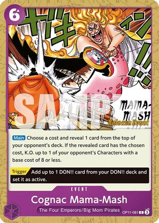 Cognac Mama-Mash (OP11-081) - A Fist of Divine Speed Release Event Cards