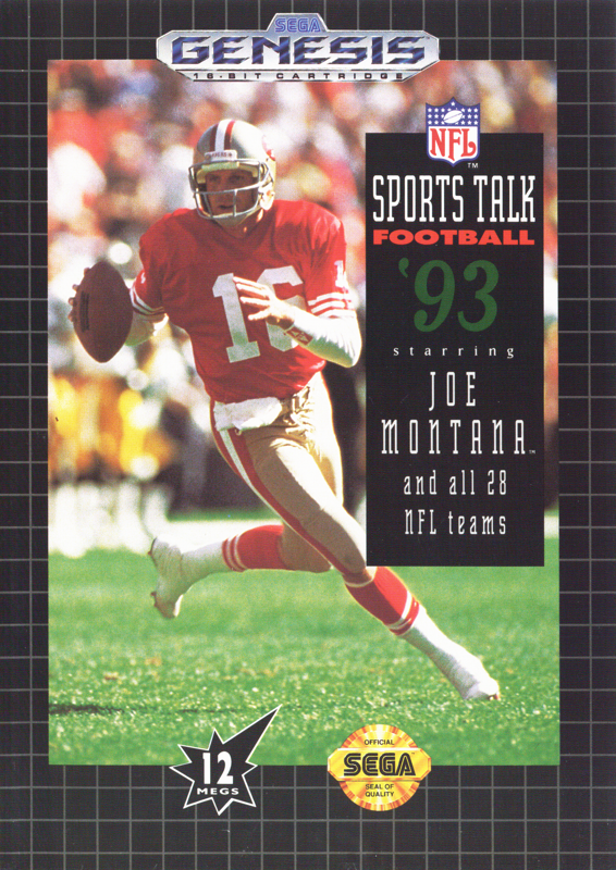 NFL Sports Talk Football '93 Starring Joe Montana - Sega Genesis