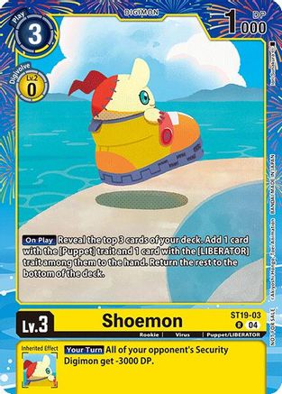 Shoemon (Regulation Battle Vol. 2) (ST19-03) - Digimon Promotion Cards