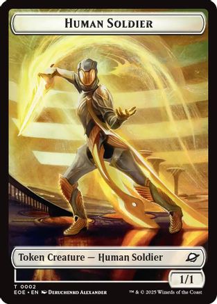 Human Soldier // Lander (0004) Doubled-Sided Token (EOE-2 // 4) - Edge of Eternities