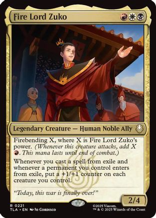 Fire Lord Zuko (TLA-221) - Avatar: The Last Airbender Foil