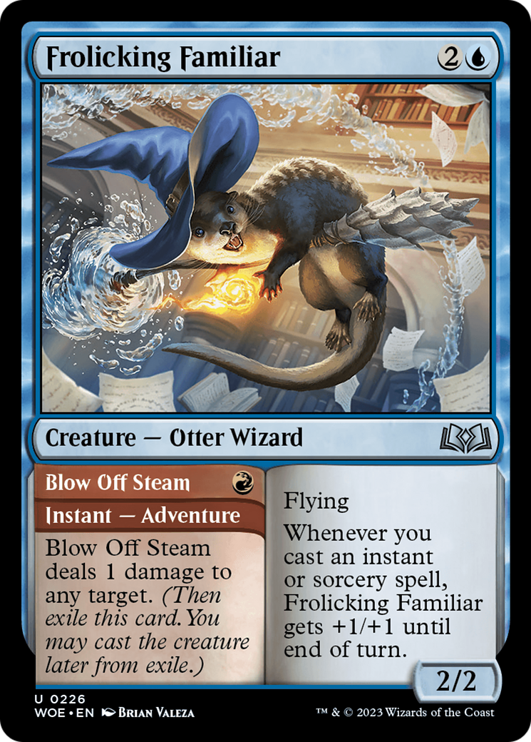 Frolicking Familiar // Blow Off Steam (WOE-226) - Wilds of Eldraine Foil