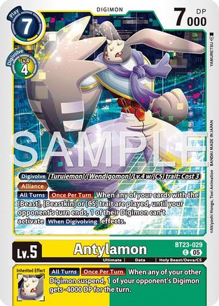 Antylamon (BT23-029) - Hackers' Slumber