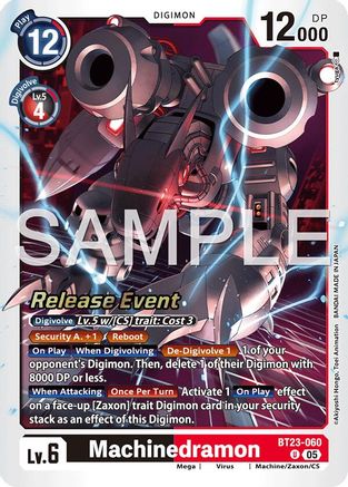 Machinedramon (BT23-060) - Hackers' Slumber Release Event Cards