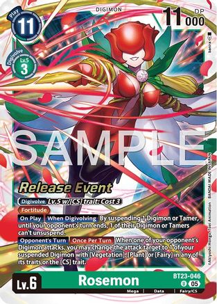 Rosemon (BT23-046) - Hackers' Slumber Release Event Cards Foil