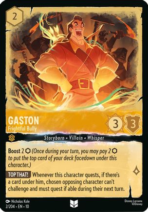 Gaston - Frightful Bully (2/204) - Whispers in the Well