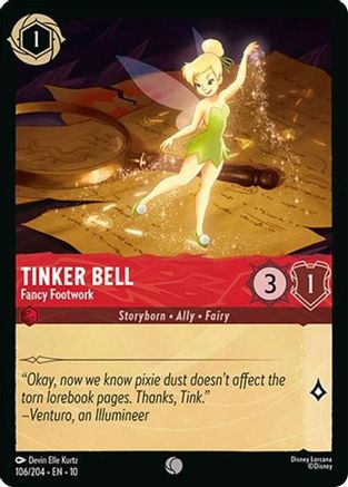 Tinker Bell - Fancy Footwork (106/204) - Whispers in the Well Cold Foil