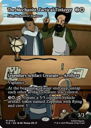 The Mechanist, Tactical Tinkerer - Lita, Mechanical Engineer (Borderless) (TLE-004) - Avatar: The Last Airbender: Eternal-Legal