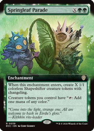 Springleaf Parade (Extended Art) (ECC-039) - Commander: Lorwyn Eclipsed