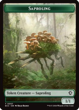 Saproling // Scarecrow Double-Sided Token (ECC-7 // 11) - Commander: Lorwyn Eclipsed Foil