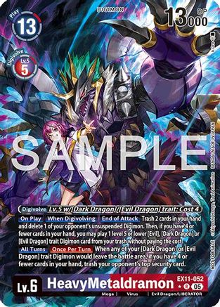 HeavyMetaldramon (Box Topper) (EX11-052) - Dawn of Liberator Foil
