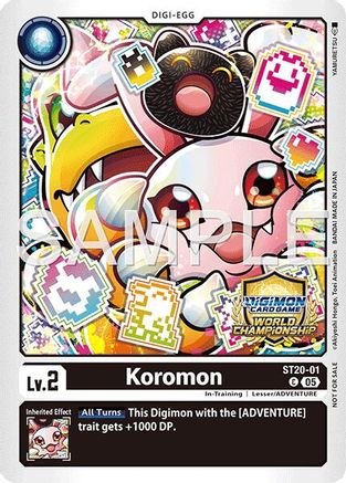 Koromon (World Championship 26–27 Regionals Season 1) (ST20-01) - Starter Deck 20: Protector of Light Foil