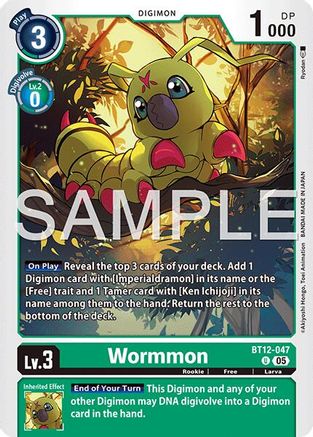 Wormmon - BT12-047 (Reprint) (BT12-047) - Advanced Booster Digimon Generation Foil