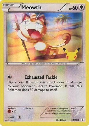 Meowth 053/83  - Holofoil Miscellaneous Cards & Products - Promo