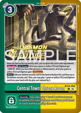 Central Town: Throne Room (Judge Pack 9) (BT24-094) - Time Stranger Foil