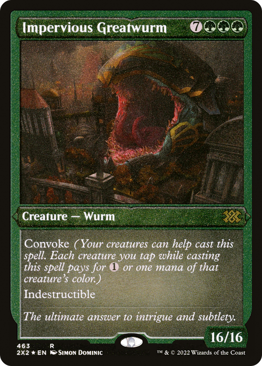 Impervious Greatwurm (2X2-463) - Double Masters 2022 Foil