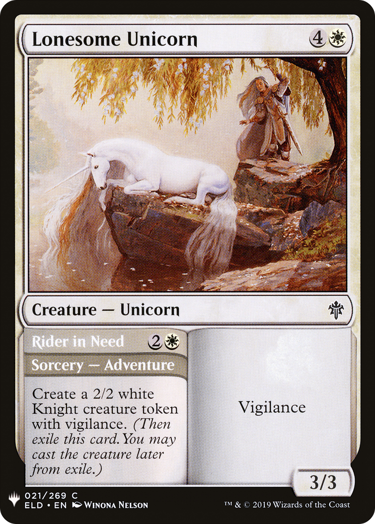 Lonesome Unicorn // Rider in Need (LIST-ELD-21) - The List