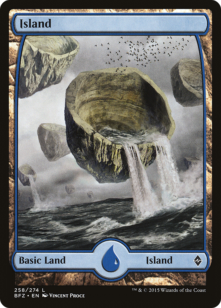 Island (BFZ-258) - Battle for Zendikar Foil